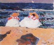 Joaquin Sorolla Y Bastida maria y elena en la playa oil painting reproduction
